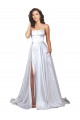 Stretch Satin Spaghetti Straps Long Sleeveless Beach Wedding Dress Norwich