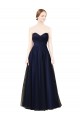 Dark Navy Tulle Sweetheart Long Sleeveless Bridesmaid Dress / Evening Dress Norwich