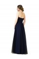Dark Navy Tulle Sweetheart Long Sleeveless Bridesmaid Dress / Evening Dress Norwich