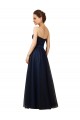 Dark Navy Tulle Sweetheart Long Sleeveless Bridesmaid Gown Norwich
