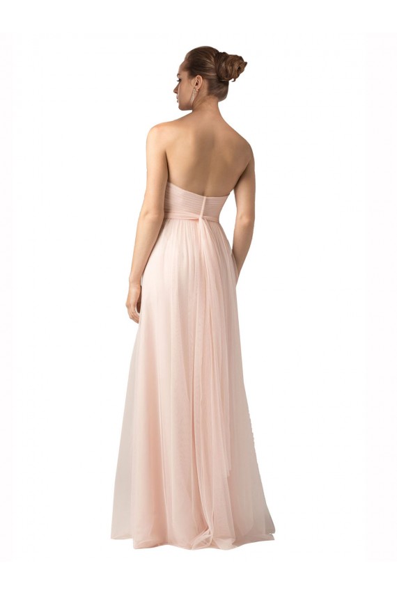 Nude Tulle Sweetheart Long Sleeveless Bridesmaid Dress / Evening Dress Norwich