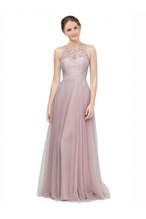 Tulle & Lace Sweetheart Long Sleeveless Bridesmaid Dress Norwich
