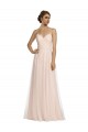 Pink Tulle Spaghetti Straps Long Sleeveless Bridesmaid Dress Norwich