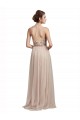 Nude Tulle Halter Neck Long Sleeveless Bridesmaid Dress Norwich