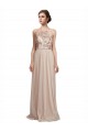 Nude Tulle Halter Neck Long Sleeveless Bridesmaid Dress Norwich