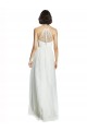 White Tulle Halter Neck Long Sleeveless Bridesmaid Dress Norwich