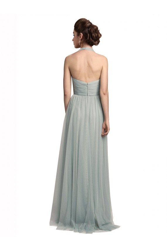 Tulle Halter Neck Long Sleeveless Bridal Party Dress / Evening Dress Norwich