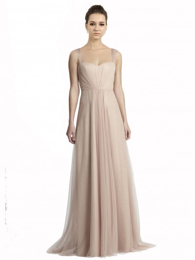 Tulle Square Neck Long Sleeveless Bridesmaid Evening Dress Norwich