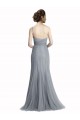 Slate Grey Tulle One Shoulder Long Sleeveless Bridesmaid Dress Norwich
