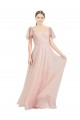 Tulle V-Neck Long Flutter Sleeves Formal Dress / Bridesmaid Dress Norwich