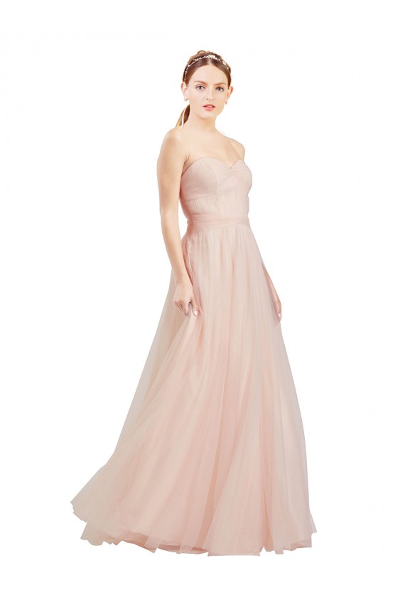 Open Back Tulle Sweetheart Long Sleeveless Semi Formal Dress / Bridesmaid Dress Norwich