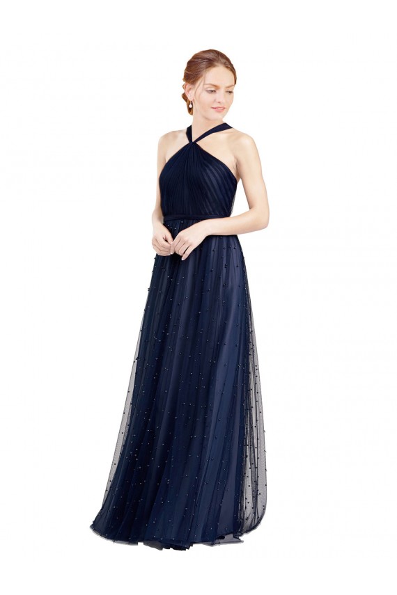 Tulle Halter Neck Long Sleeveless Bridesmaid Dress / Evening Dress Norwich