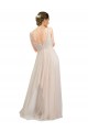 Open Back Tulle Scoop Neck Long Sleeveless Semi Formal Evening Dress / Bridesmaid Dress Norwich