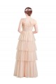 Tulle V-Neck Long Sleeveless Semi Formal Evening Dress / Bridesmaid Dress Norwich
