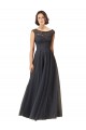 Tulle & Lace Bateau Neck Long Cap Sleeves Bridesmaid Dress Norwich