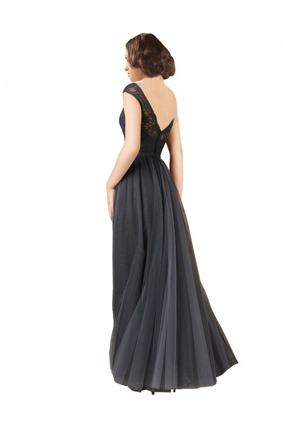 Tulle & Lace Bateau Neck Long Cap Sleeves Bridesmaid Dress Norwich
