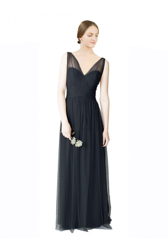 V-Back Tulle V-Neck Long Sleeveless Formal Dress / Bridesmaid Dress Norwich