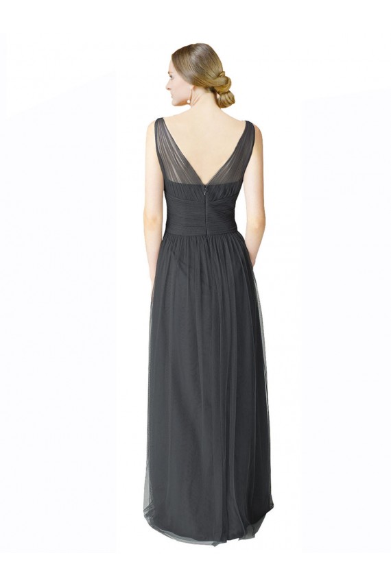 V-Back Tulle V-Neck Long Sleeveless Formal Dress / Bridesmaid Dress Norwich