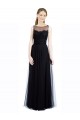 Low Back Tulle & Lace Bateau Neck Long Sleeveless Bridesmaid Dress Norwich