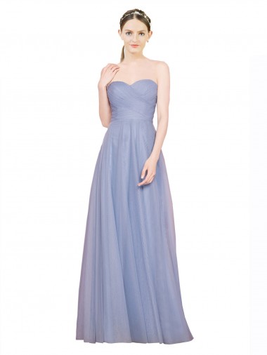 Low Back Tulle Sweetheart Long Sleeveless Formal Dress / Bridesmaid Dress Norwich