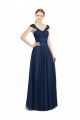 Low Back Tulle V-Neck Long Sleeveless Bridesmaid Dress Norwich