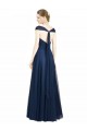Low Back Tulle V-Neck Long Sleeveless Bridesmaid Dress Norwich