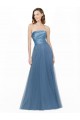 Low Back Satin & Tulle Strapless Long Sleeveless Bridesmaid Dress Norwich