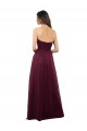 Low Back Burgundy Tulle Sweetheart Long Sleeveless Bridesmaid Dress Norwich