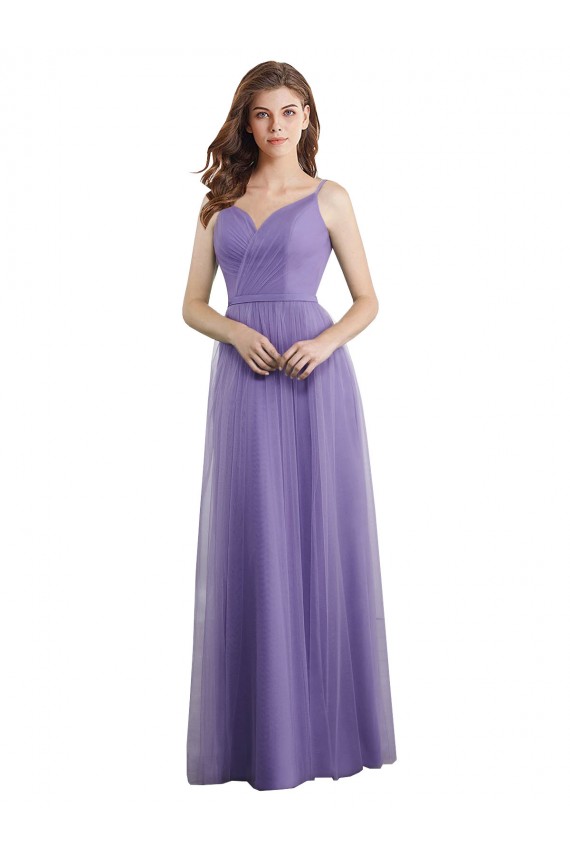 V-Back Tulle Sweetheart Long Sleeveless Formal Dress / Bridesmaid Dress Norwich