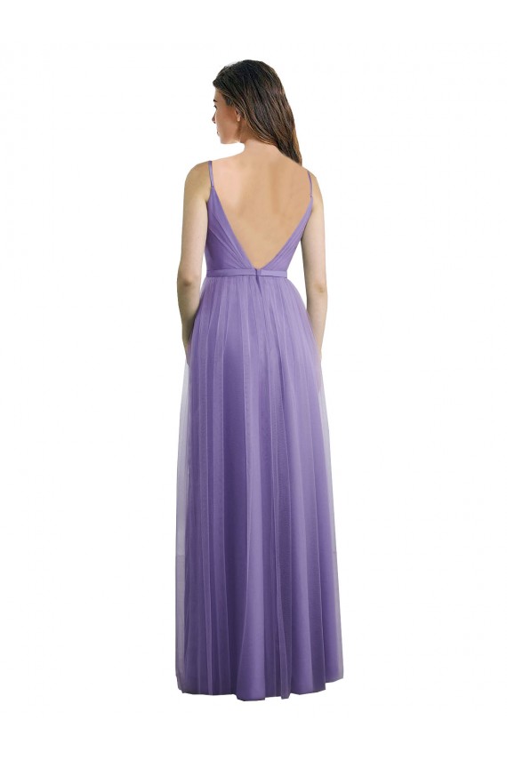 V-Back Tulle Sweetheart Long Sleeveless Formal Dress / Bridesmaid Dress Norwich