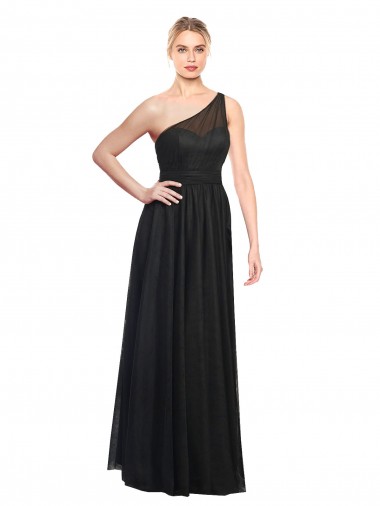 Tulle One Shoulder Long Sleeveless Bridesmaid Dress / Evening Dress Norwich