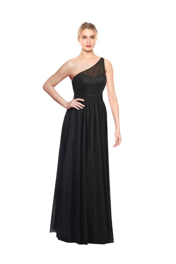 Tulle One Shoulder Long Sleeveless Bridesmaid Dress / Evening Dress Norwich