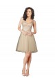V-Back Tulle & Lace V-Neck Knee Length Sleeveless Bridesmaid Dress Norwich