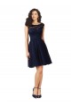 V-Back Tulle & Lace Bateau Neck Knee Length Sleeveless Bridesmaid Dress Norwich
