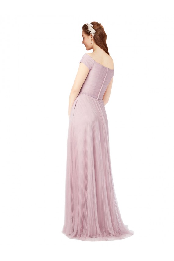Tulle Off the Shoulder Long Sleeveless Bridesmaid Dress / Evening Dress Norwich