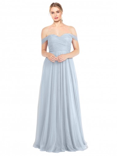 Tulle Off the Shoulder Long Sleeveless Evening Dress / Bridesmaid Dress Norwich