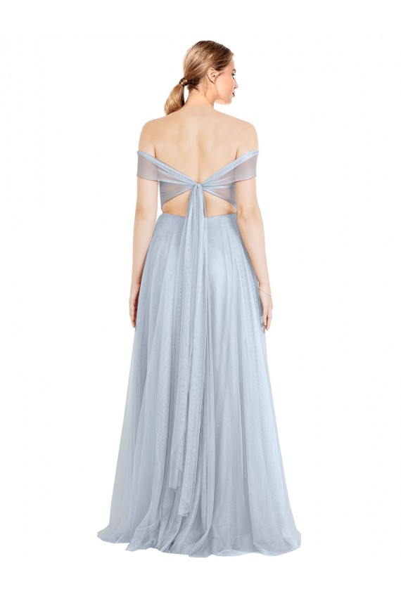 Tulle Off the Shoulder Long Sleeveless Evening Dress / Bridesmaid Dress Norwich