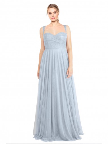 Tulle Spaghetti Straps Long Sleeveless Evening Gown / Bridesmaid Dress Norwich