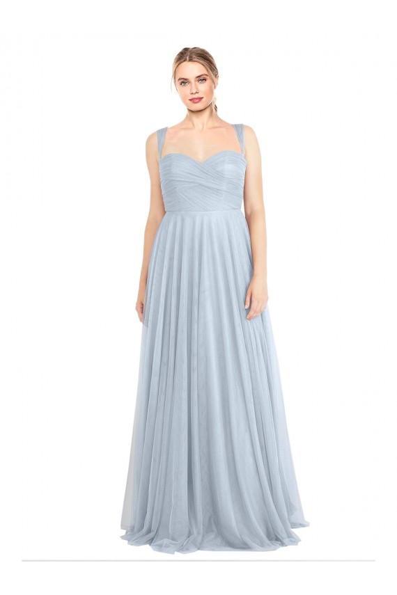 Tulle Spaghetti Straps Long Sleeveless Evening Gown / Bridesmaid Dress Norwich