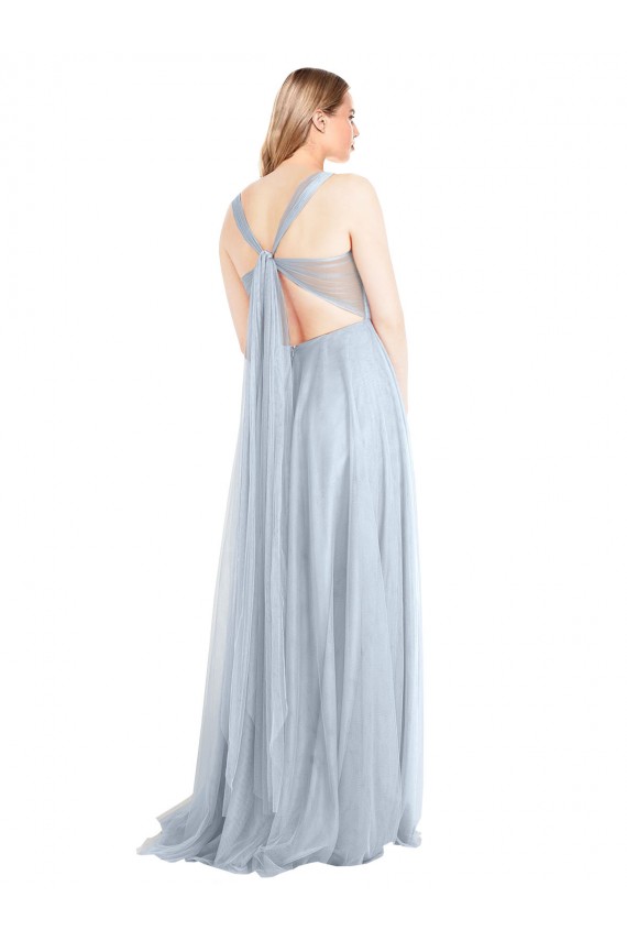 Tulle Spaghetti Straps Long Sleeveless Evening Gown / Bridesmaid Dress Norwich