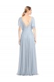 V-Back Tulle Spaghetti Straps Long Flutter Sleeves Bridesmaid Dress / Evening Dress Norwich