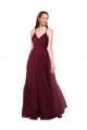 Keyhole Back Tulle Spaghetti Straps Long Sleeveless Bridesmaid Dress Norwich