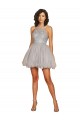 Open Back Tulle Halter Neck Short Sleeveless Bridesmaid Dress Norwich
