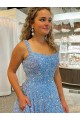 Velvet Sequin Scoop Neck Court Train Sleeveless Prom Dress / Evening Dress Norwich