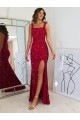 Velvet Sequin Square Neck Long Sleeveless Prom Dress Norwich