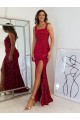 Velvet Sequin Square Neck Long Sleeveless Prom Dress Norwich