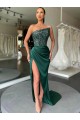 Velvet Sequin Strapless Sweep Train Sleeveless Prom Dress Norwich