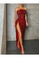 Velvet Sequin Strapless Long Sleeveless Prom Dress / Evening Dress Norwich
