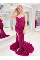 Velvet Sequin Sweetheart Sweep Train Sleeveless Evening Dress Norwich