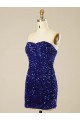 Velvet Sequin Sweetheart Short Sleeveless Prom Dress Norwich